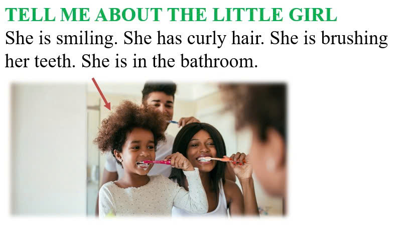 Little girl brushing teeth